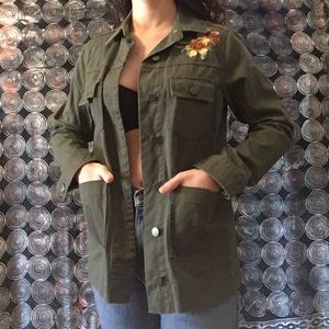 Embroidered army jacket